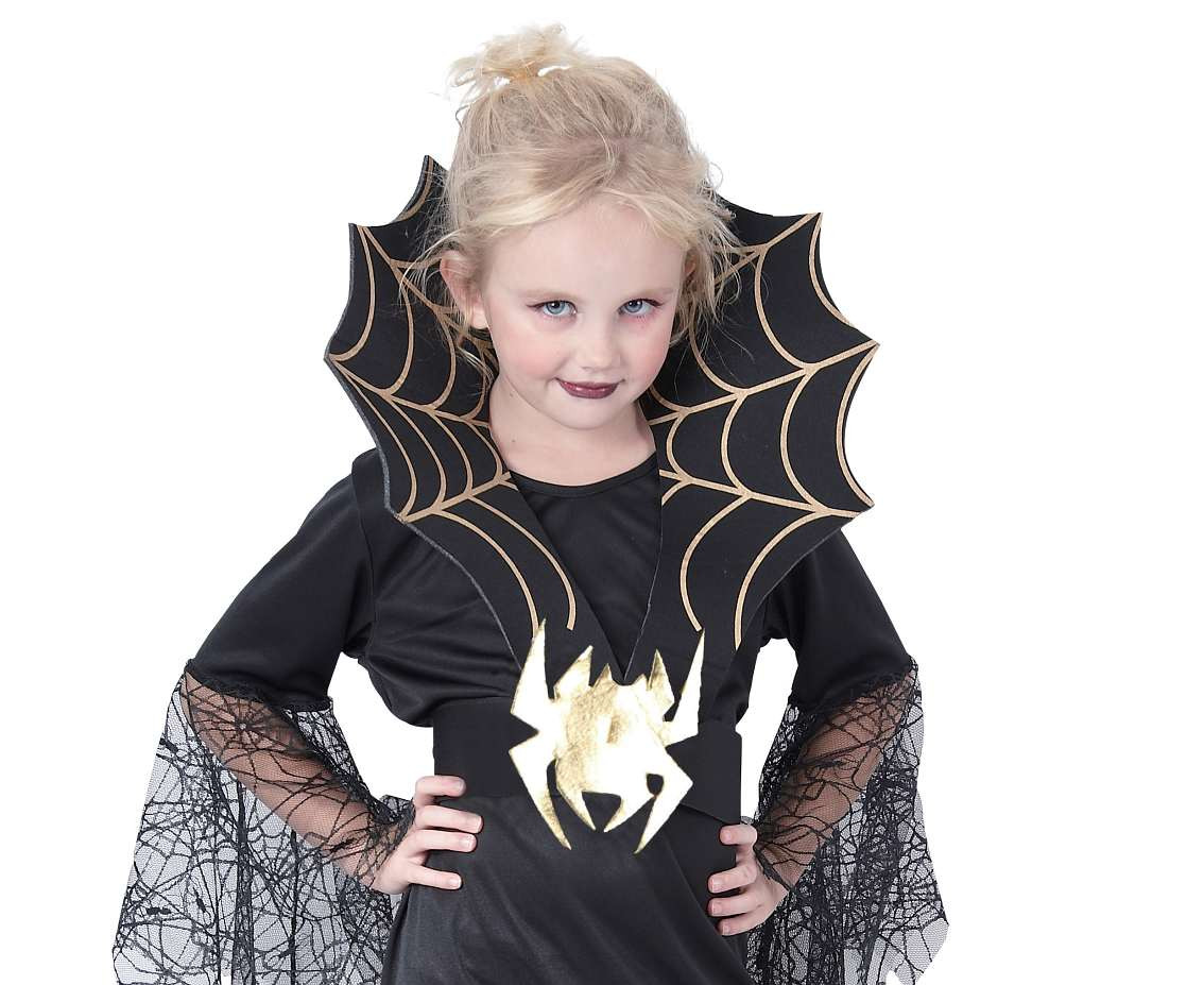 Role play-set for kids Black Widow (dress, collar, belt), size 110/120 cm